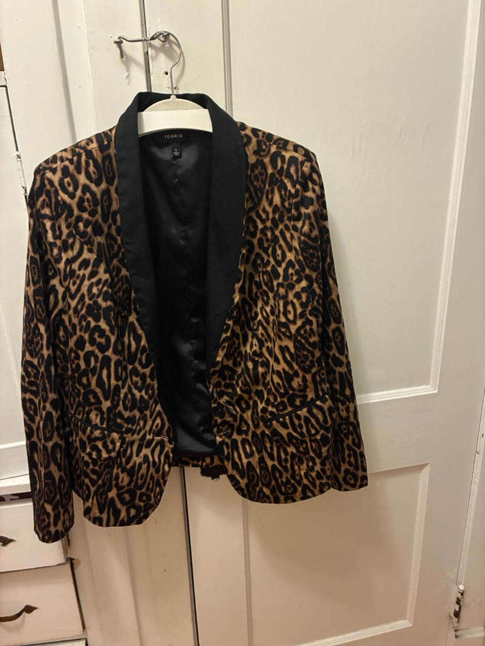 torrid Leopard Print tuxedo Jacket blazer- Brown and Black